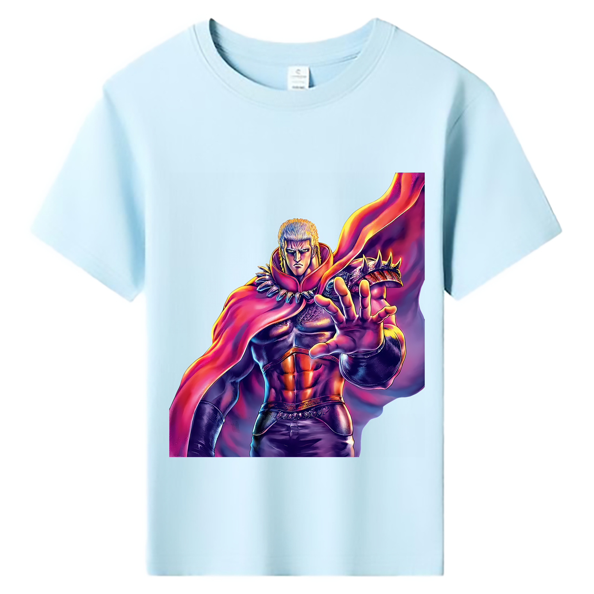 （画像用） 北斗の拳 Fist of the North Star 綿100％キッズTシャツ（フロントプリント）